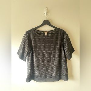Banana Republic black mesh top